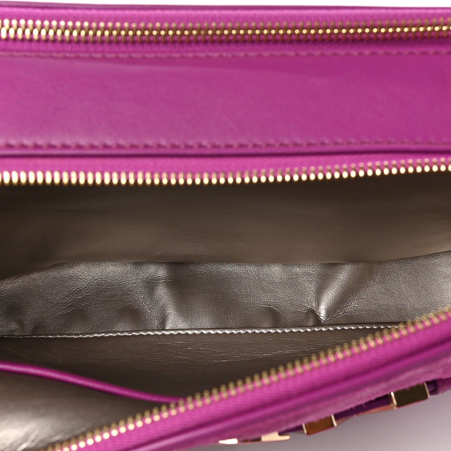 MCM Suede Calfskin Mini Cubism Crossbody Bag Purple 4 of 7