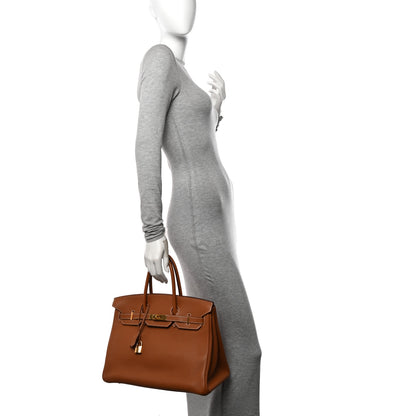 Hermes Togo Birkin 35 Gold 2 of 13