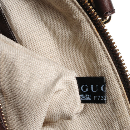 Gucci Monogram Vintage Web Medium Boston Dark Brown 7 of 9