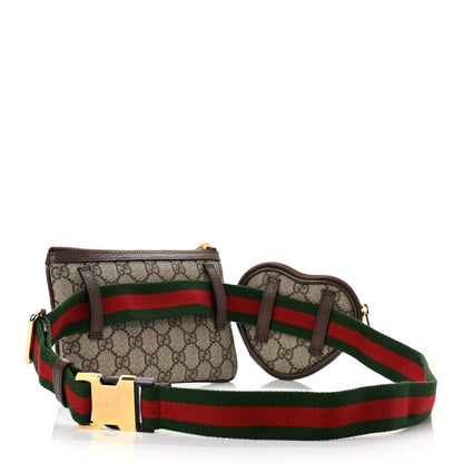 Gucci GG Supreme Monogram Web Ophidia Utility Belt Bag 95 38 Beige Ebony New Acero 3 of 16