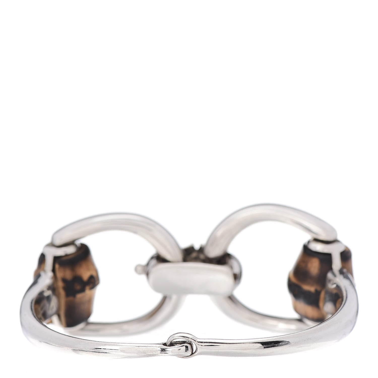 Gucci Sterling Silver Bamboo Horsebit Bracelet 4 of 5