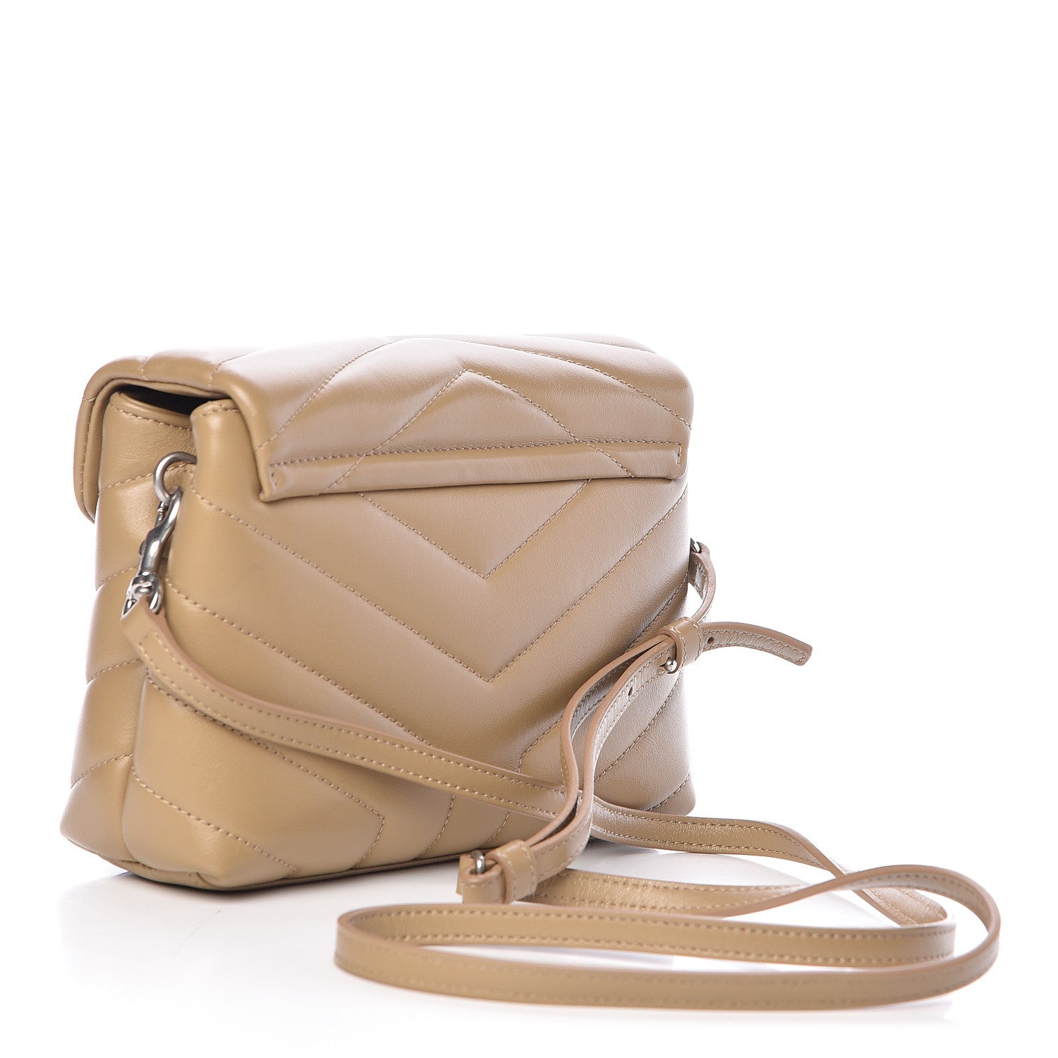 Saint Laurent Calfskin Y Quilted Monogram Toy Loulou Satchel Cork 3 of 11