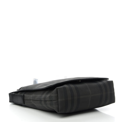 Burberry Smoked Check Crossbody Messenger Bag Black 4 of 11