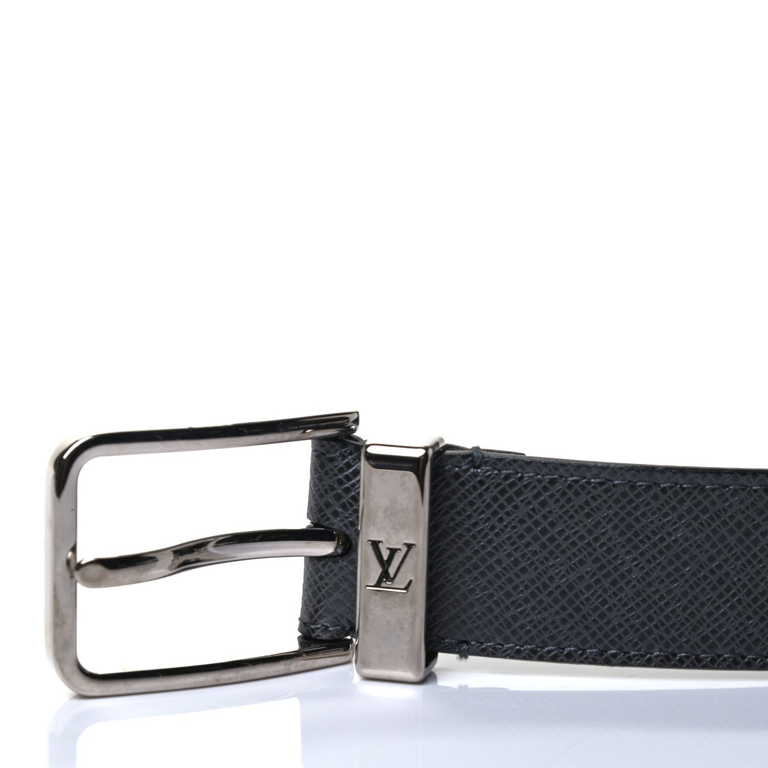 Louis Vuitton Calfskin 35mm Pont Neuf Belt 95 38 Black 3 of 4