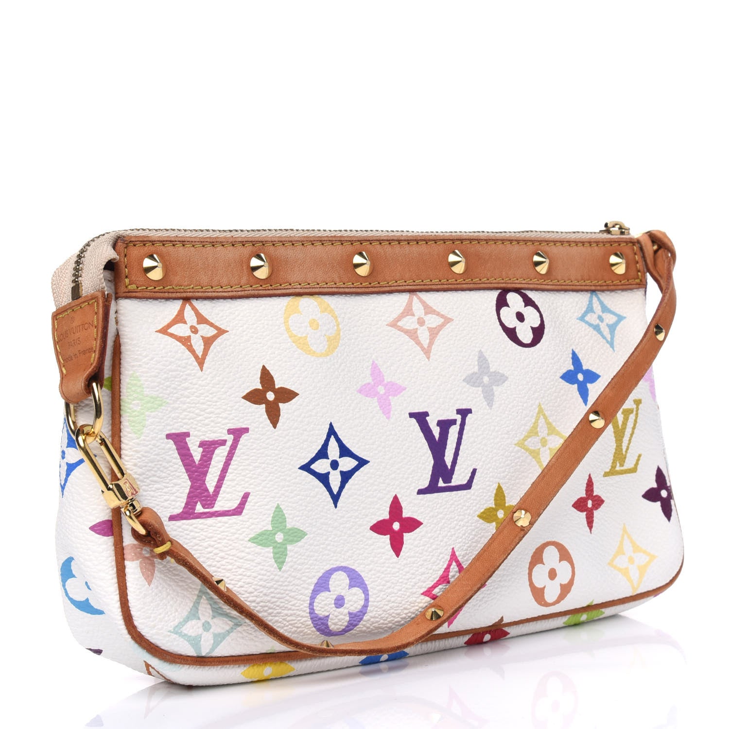 Louis Vuitton Monogram Multicolor Pochette Accessories White 2 of 7