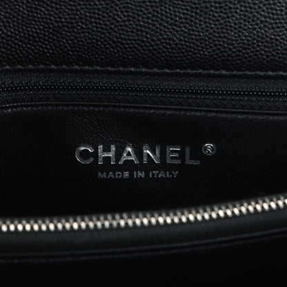 Chanel Caviar Lizard Quilted Small Coco Handle Flap Black 6 of 7