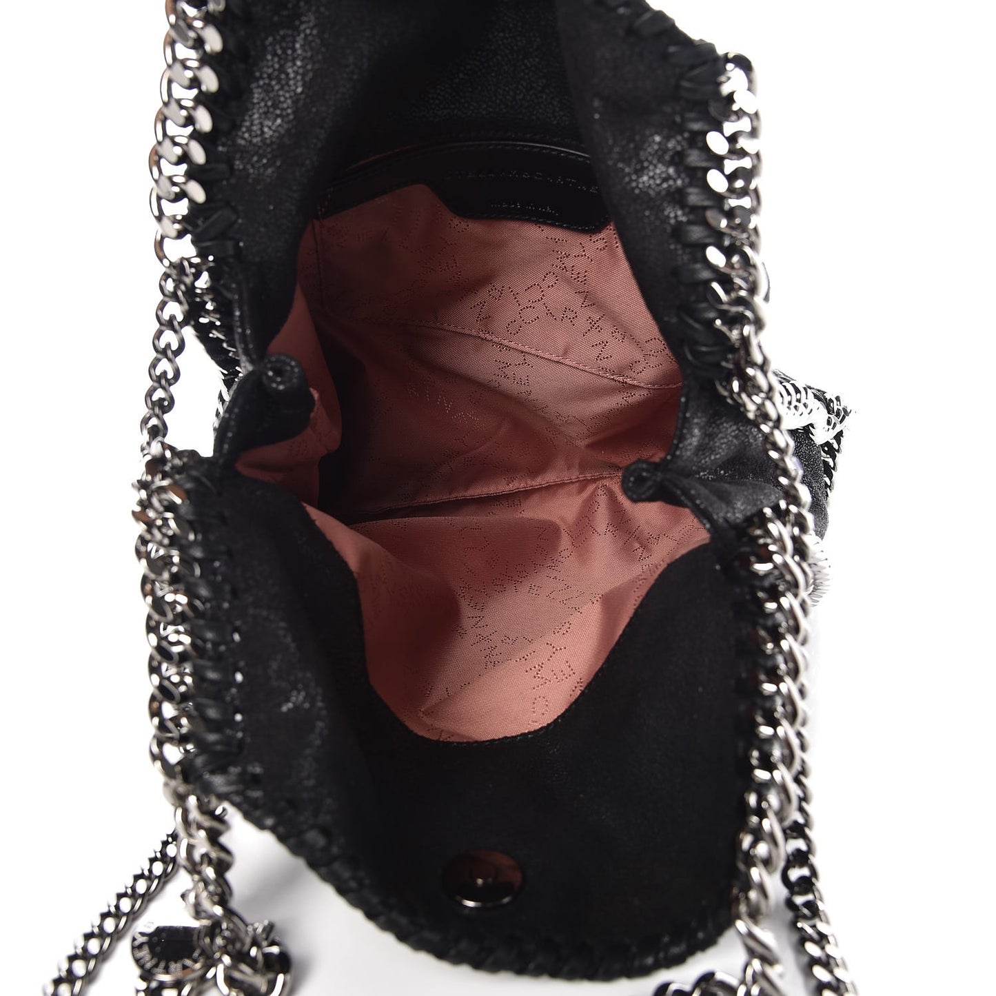 Shaggy Deer Mini Falabella Fold Over Tote Black