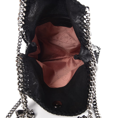 Stella McCartney Shaggy Deer Mini Falabella Fold Over Tote Black 6 of 7
