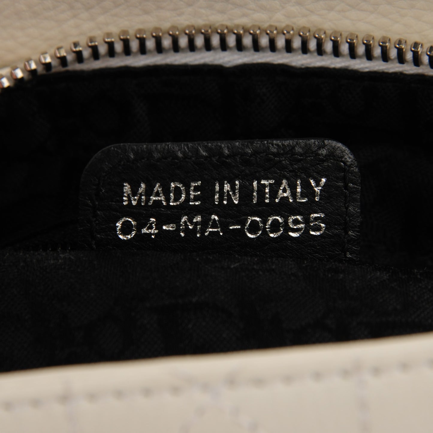 Calfskin Cannage Stitched Small Lady East West Lady Dior White