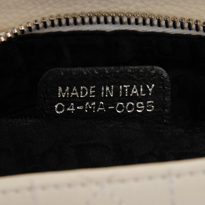 Christian Dior Calfskin Cannage Stitched Small Lady East West Lady Dior White 7 of 8