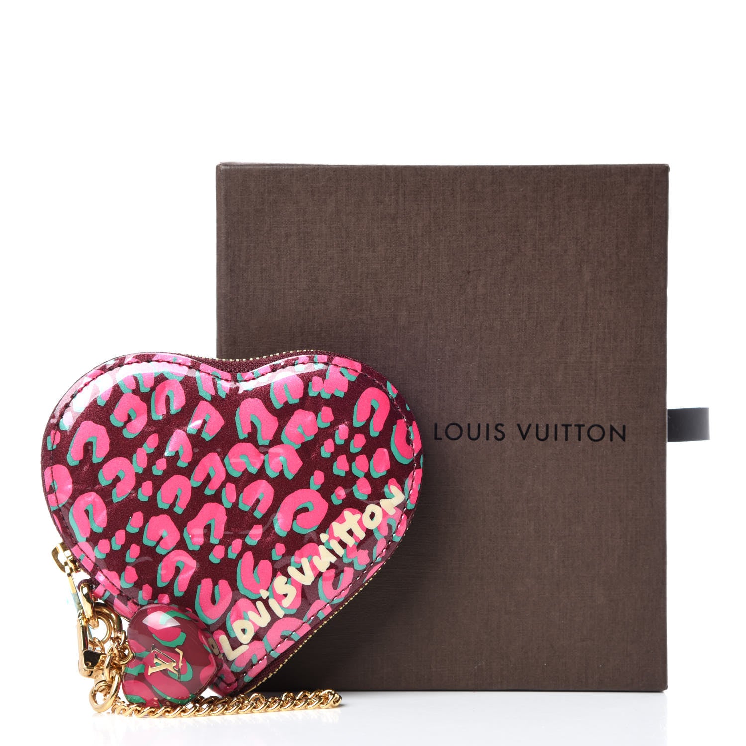 Louis Vuitton Vernis Leopard Coeur Heart Coin Purse Rouge Fauviste 8 of 8