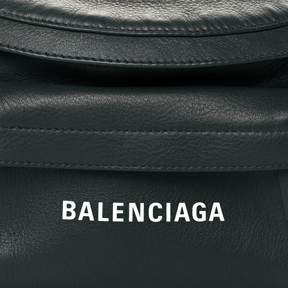 Balenciaga Smooth Calfskin Logo Large Everyday Beltpack Dark Grey White 7 of 9