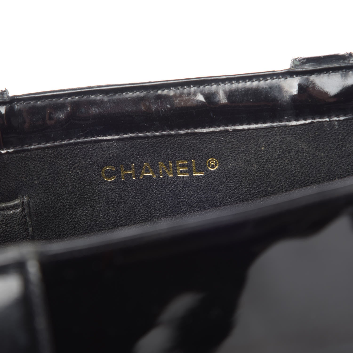 Chanel Patent Logo Tote Black 6 of 16