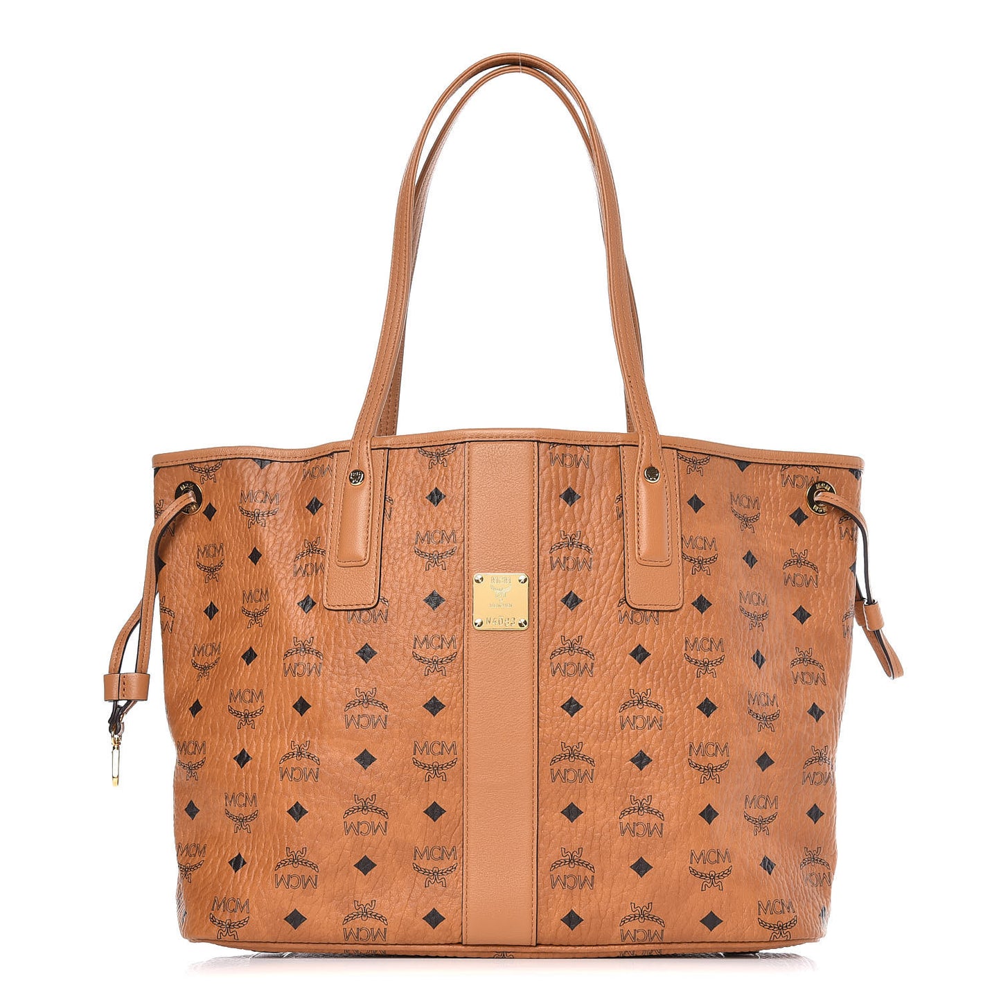 Visetos Medium Liz Reversible Shopper Tote Cognac