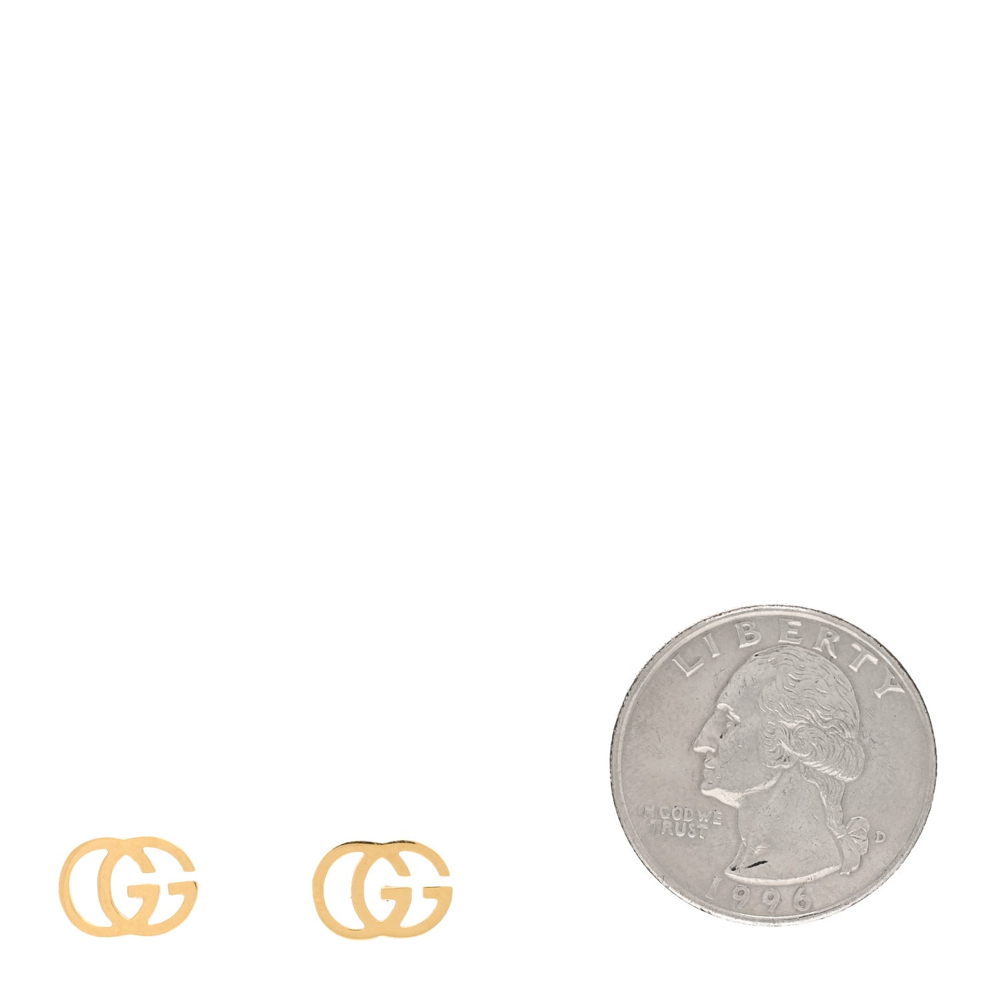 18K Yellow Gold GG Tissue Stud Earrings