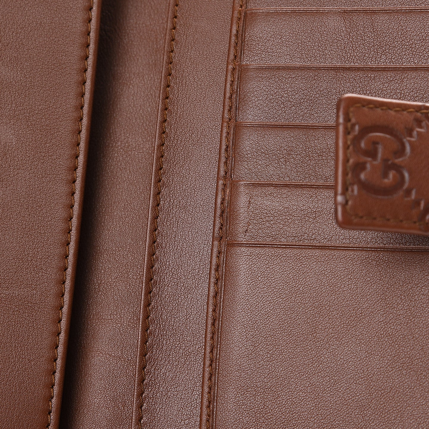 Guccissima New Britt Continental Snap Wallet Brown