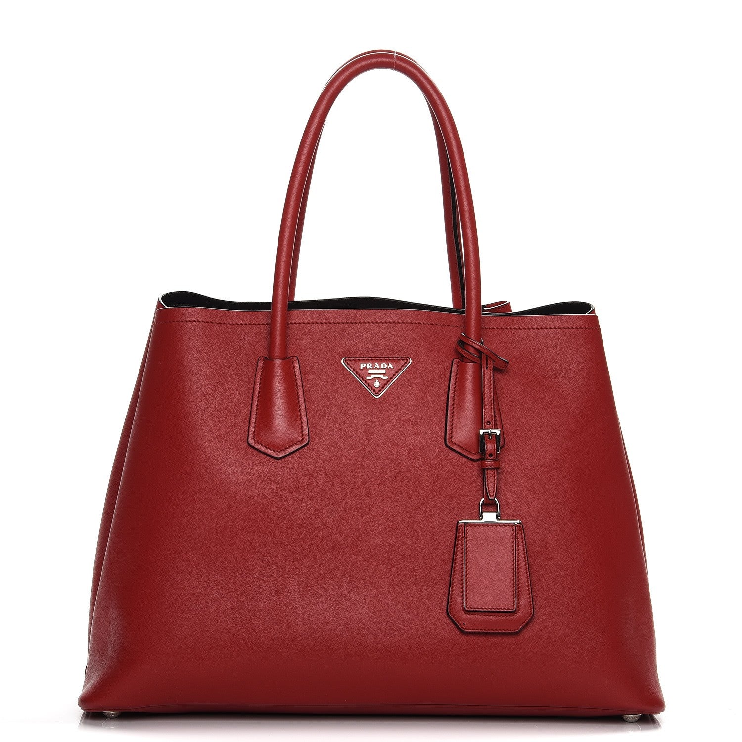Prada City Calf Double Bag Fuoco Black 1 of 13