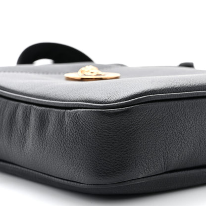 Versace Grained Calfskin Small Medusa Messenger Bag Black 8 of 9