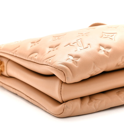 Louis Vuitton Lambskin Embossed Monogram Coussin PM Camel 9 of 10
