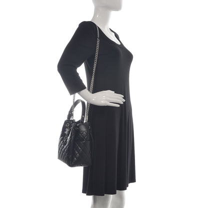 Chanel Caviar Quilted Small Chain Bucket Bag Black 2 of 10