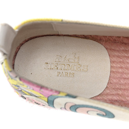 Hermes Printed Canvas Womens Espadrilles 35 Multicolor 9 of 10
