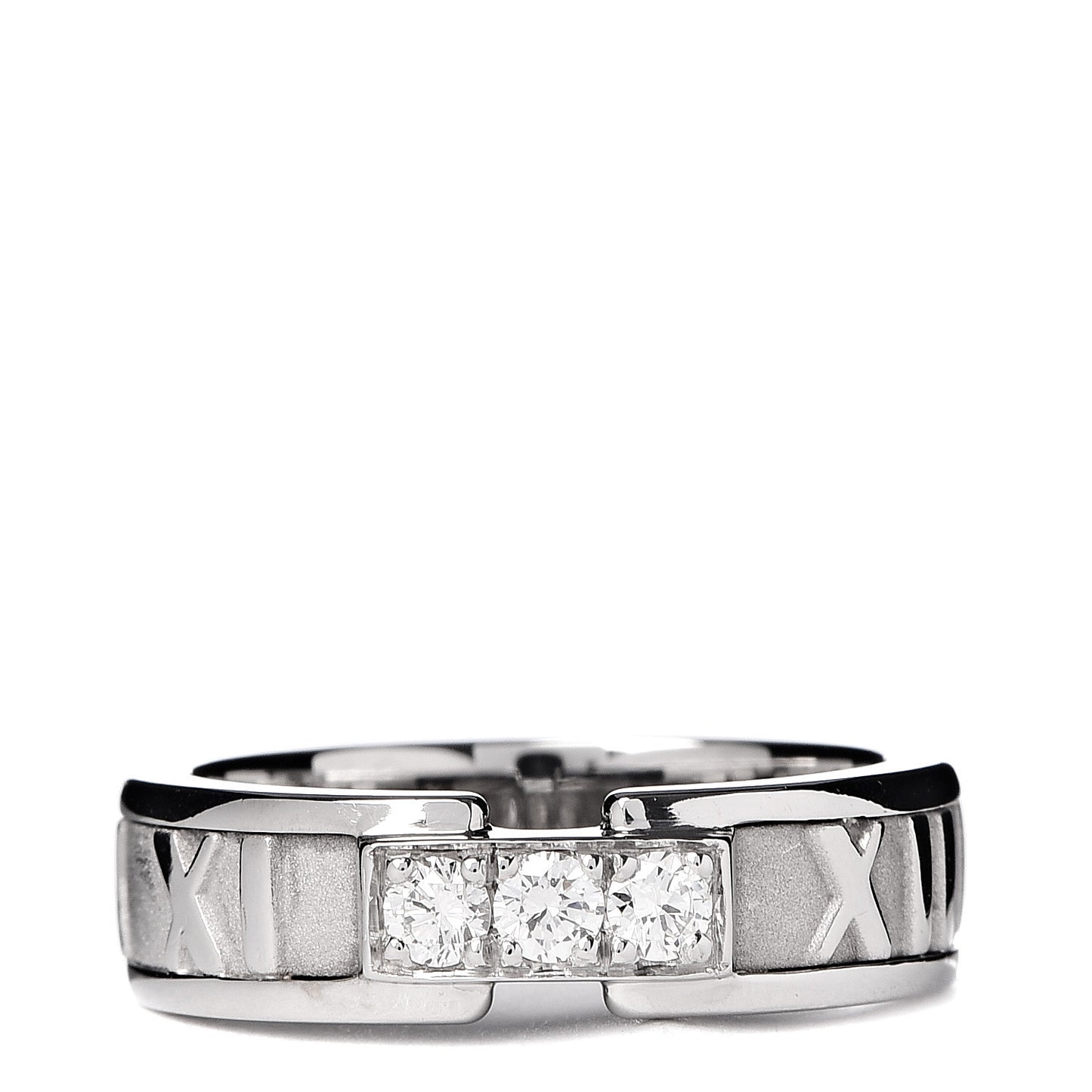 18K White Gold Diamond Atlas Ring 50 5.5
