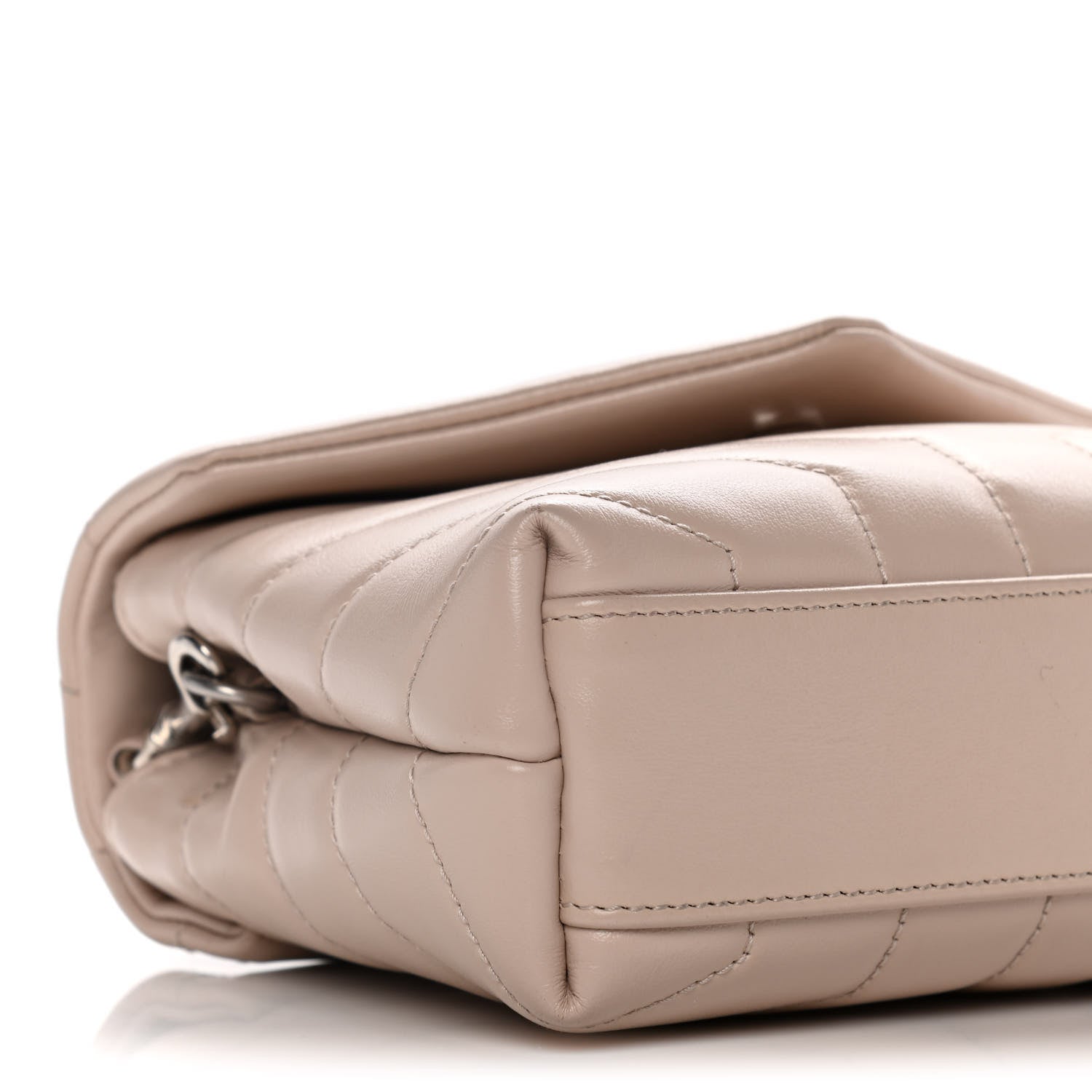 Saint Laurent Calfskin Y Quilted Monogram Toy Loulou Crossbody Bag Light Natural 11 of 20