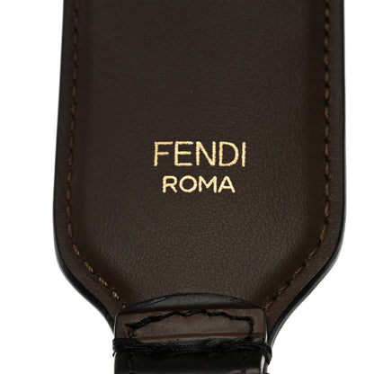 Fendi Calfskin FF 1974 Embossed Mini Strap You Maya Black 4 of 5