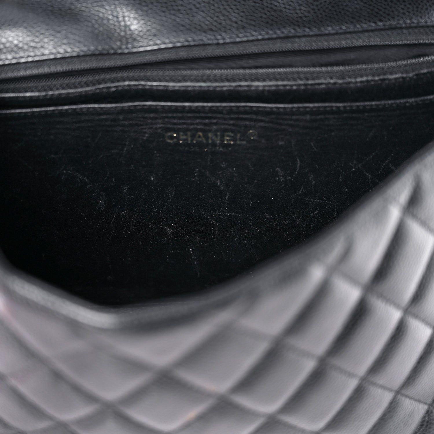Chanel Caviar Quilted Jumbo Single Flap Black 14 of 23