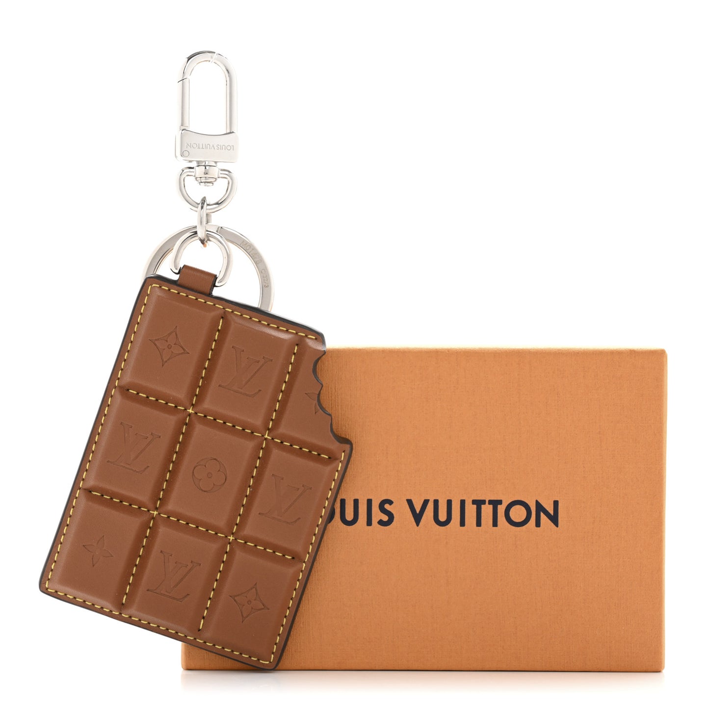 Monogram Chocolate Bar Charm Key Holder