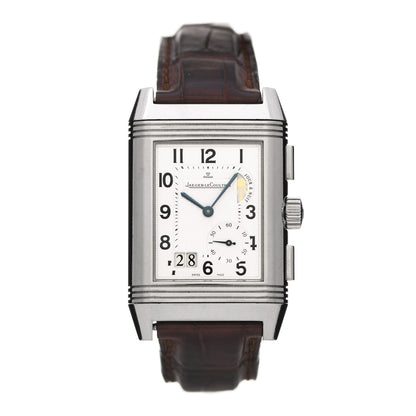 Jaeger-LeCoultre Stainless Steel Alligator 30mm Reverso Grande Date GMT 8 Days Manual Winding Watch Q3028420 1 of 6