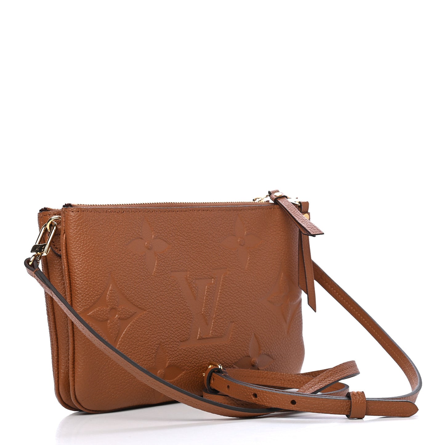 Empreinte Monogram Giant Double Zip Pochette Caramel