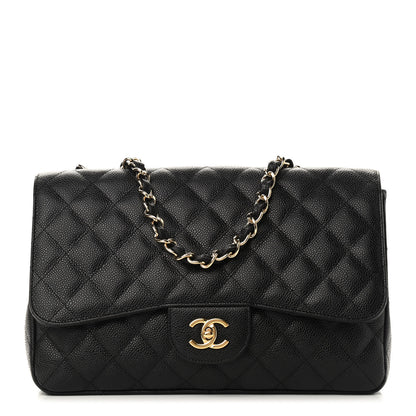 Chanel Caviar Quilted Jumbo Single Flap Black 1 of 9