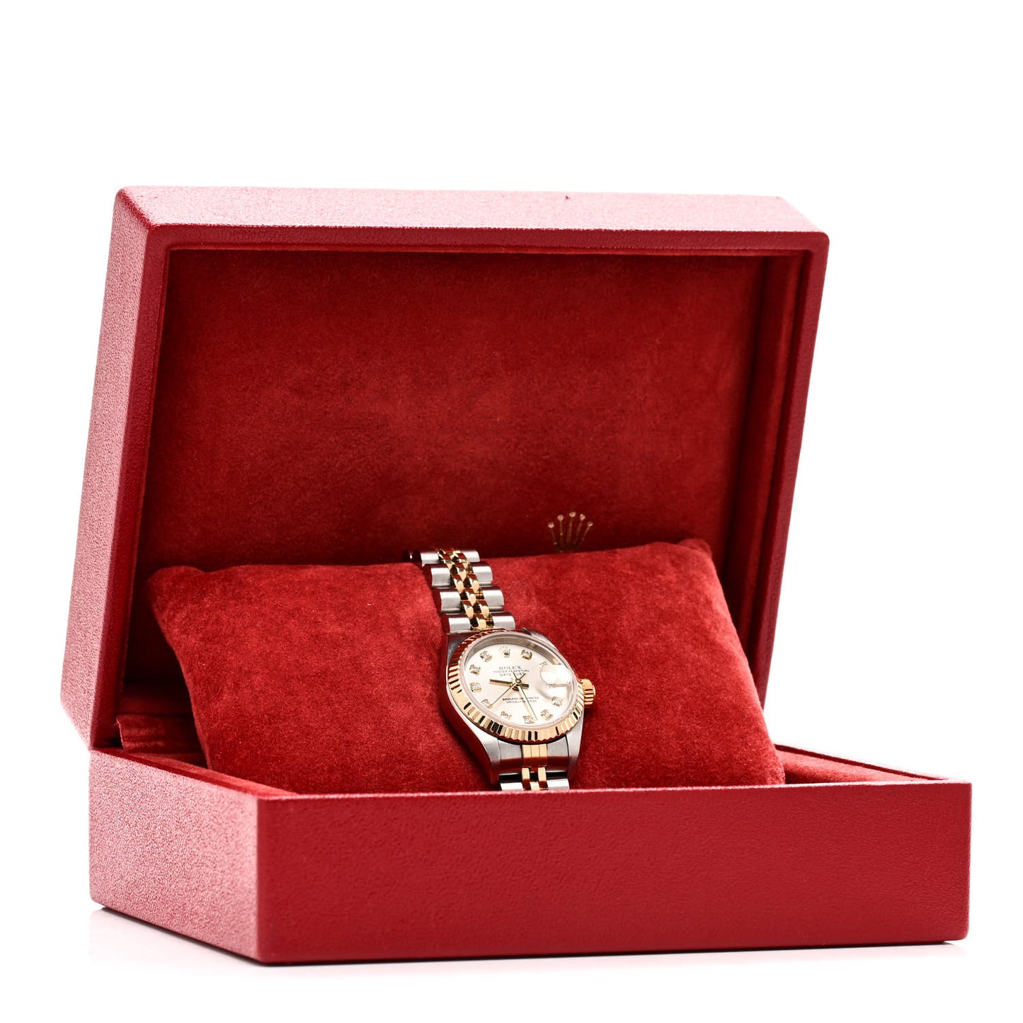Stainless Steel 18K Yellow Gold Diamond 26mm Oyster Perpetual Datejust Watch Silver 79173