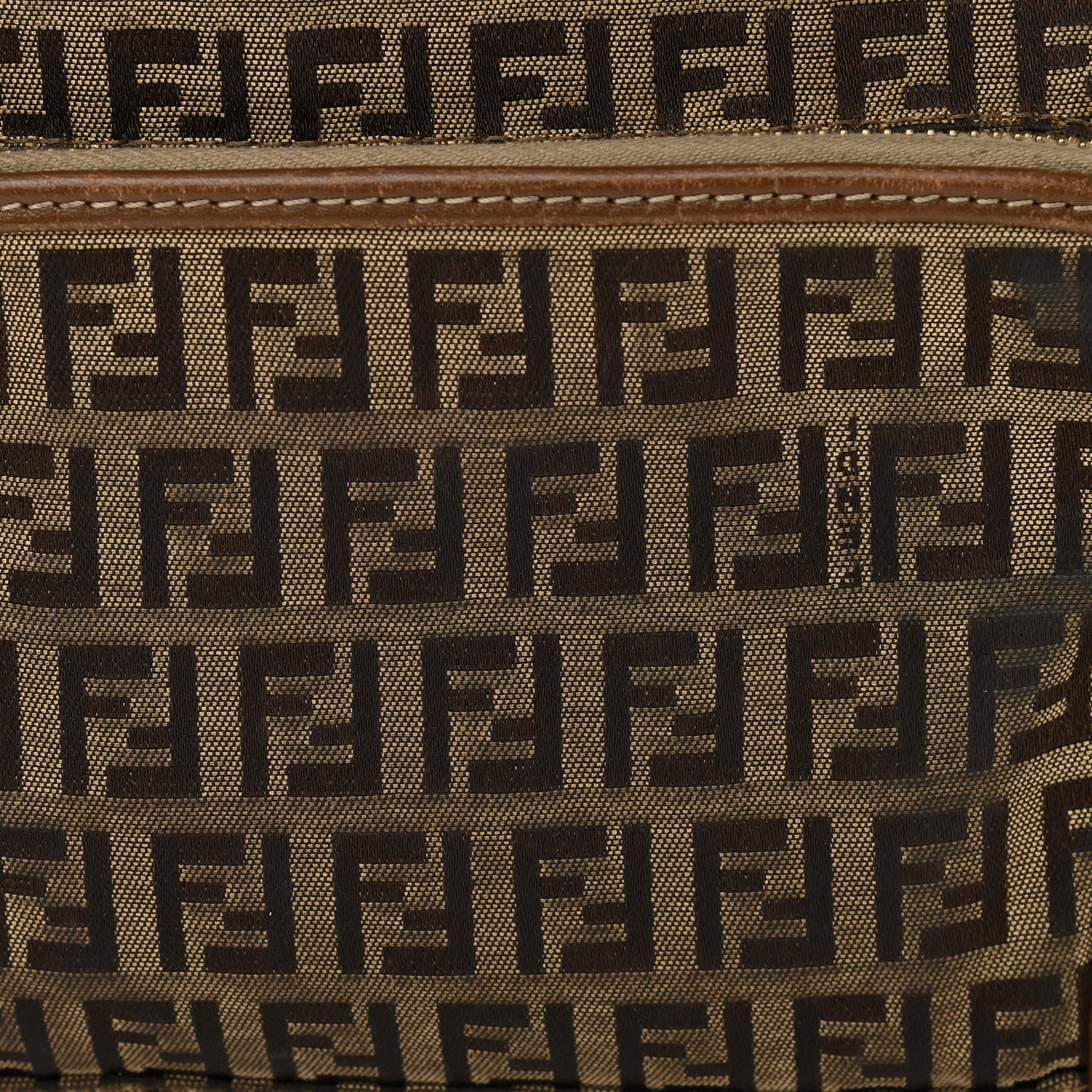 Fendi Zucchino Cuoio Chef Tote Mogano Panna Fango 12 of 13