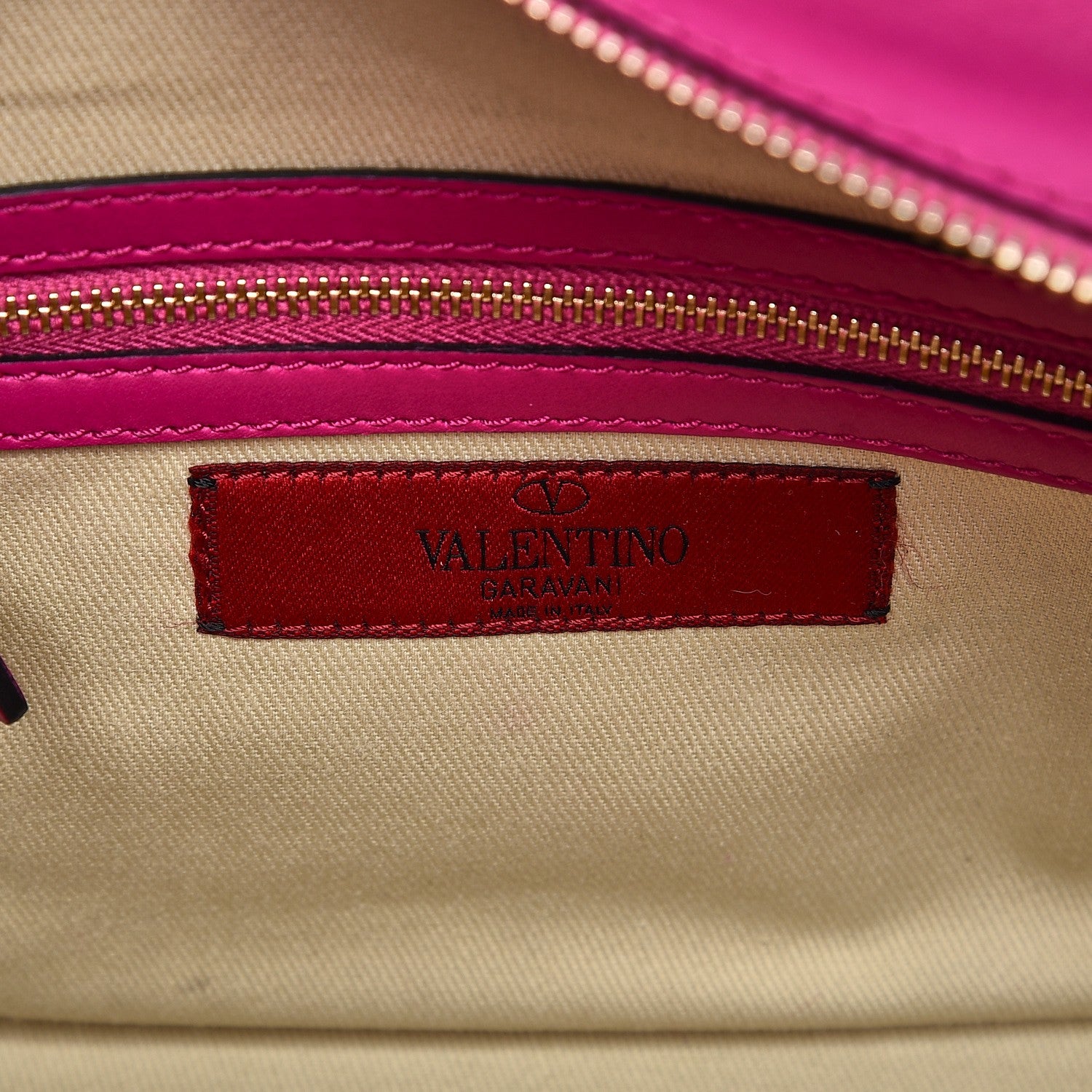 Valentino Garavani Vitello Small Rockstud Double Handle Tote Fuxia 7 of 10