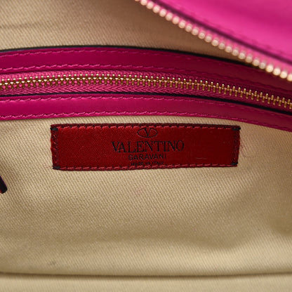 Valentino Garavani Vitello Small Rockstud Double Handle Tote Fuxia 7 of 10