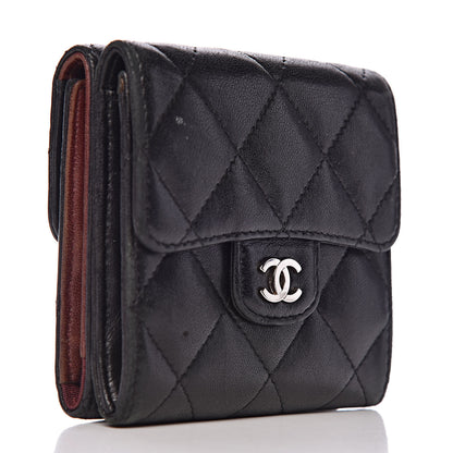 Chanel Lambskin Quilted Double Sided Wallet Black 3 of 13