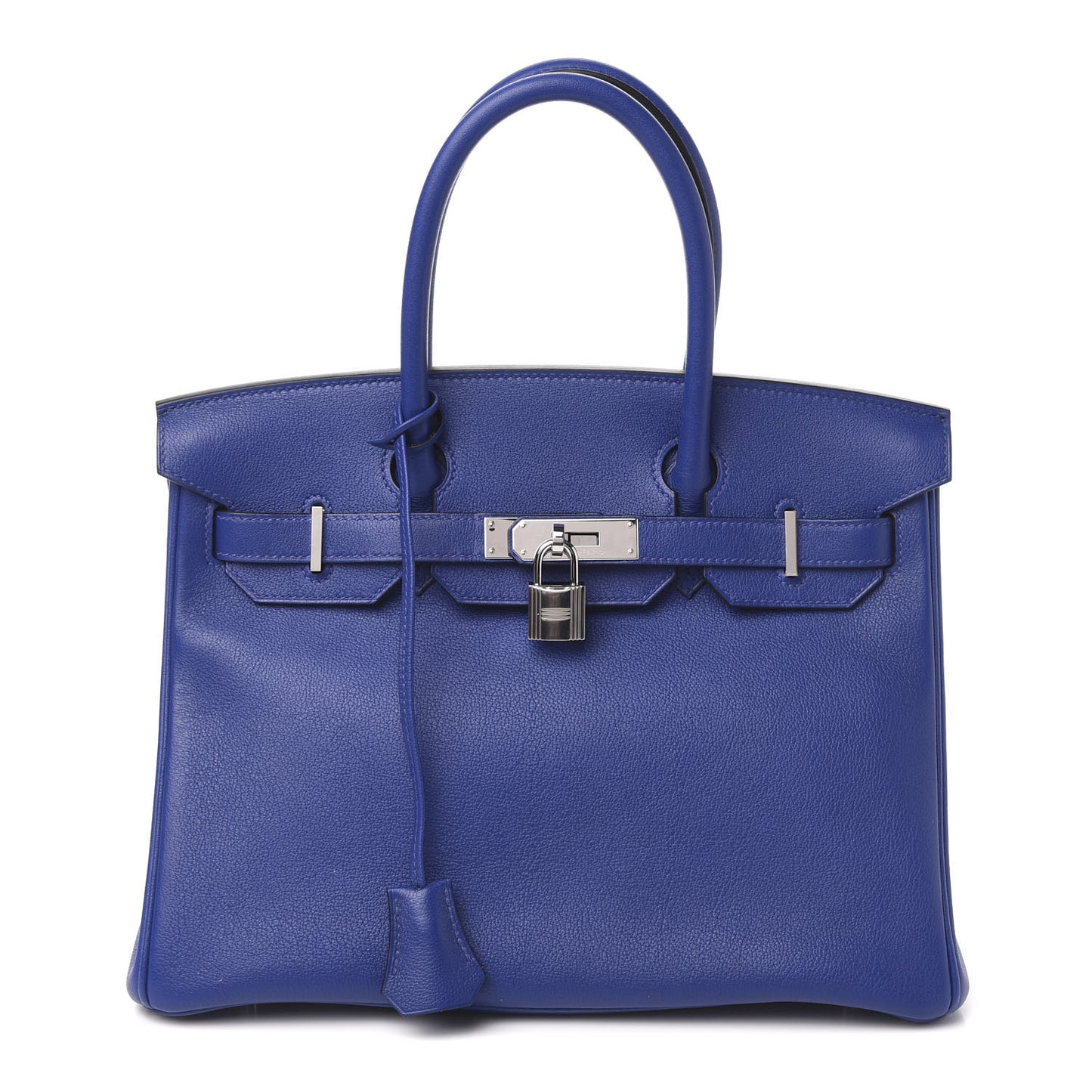 Taurillon Novillo Birkin 30 Bleu Electrique