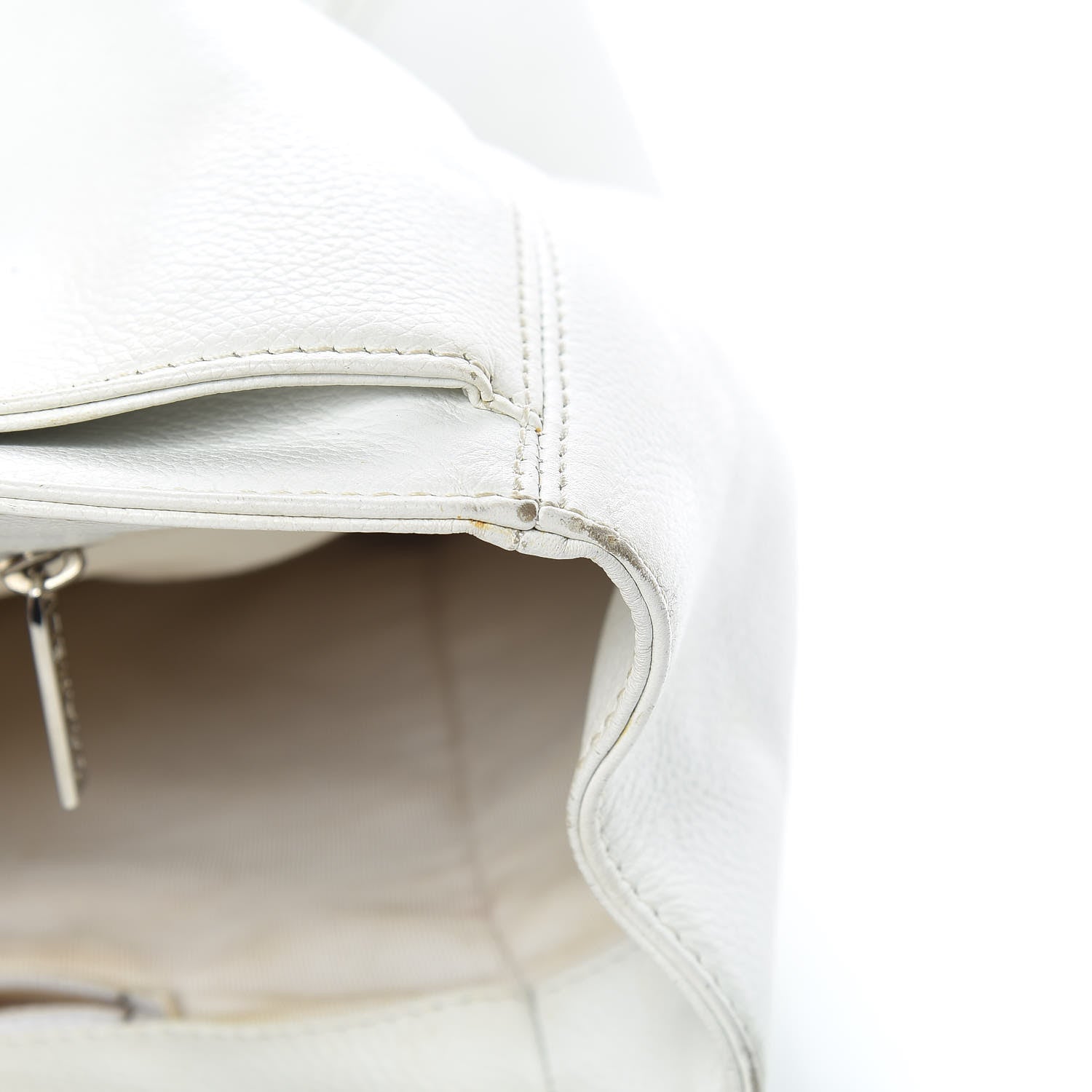 Chanel Calfskin Cerf Executive Shopper Tote White 9 of 33