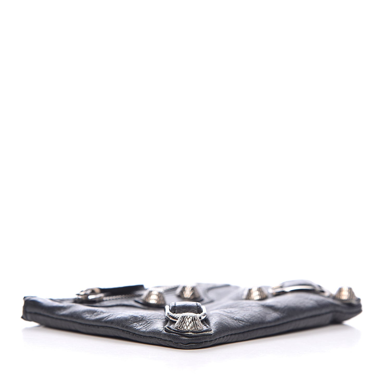 Agneau Giant 12 Silver Hardware M Porte-Monnaie Coin Purse Black