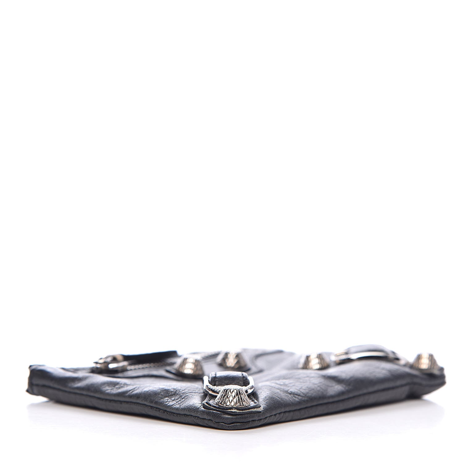 Balenciaga Agneau Giant 12 Silver Hardware M Porte-Monnaie Coin Purse Black 4 of 10
