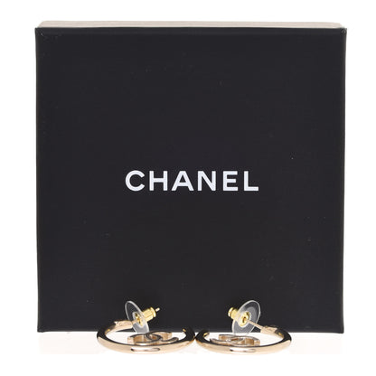Chanel CC Hoop Earrings Gold 5 of 5