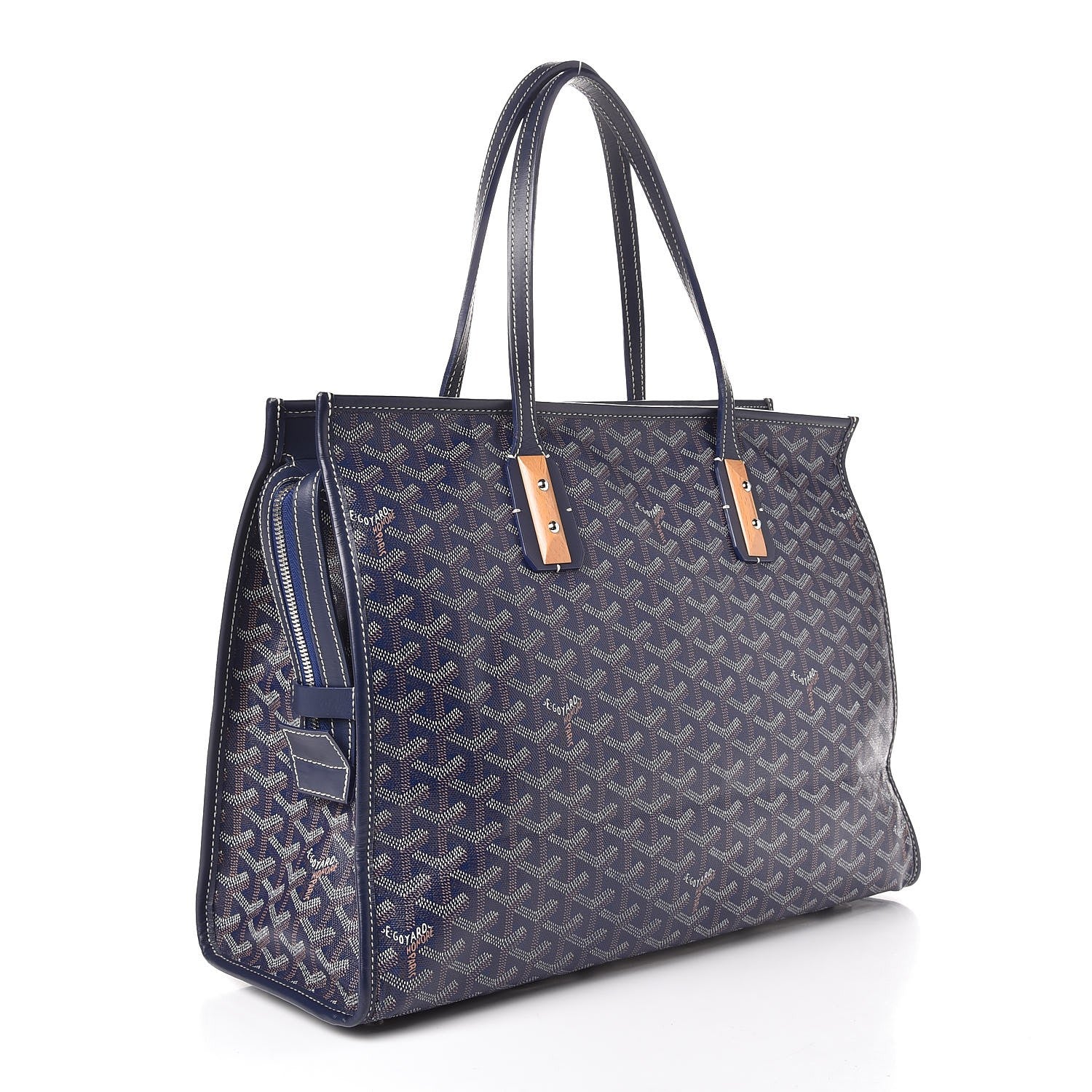 Goyard Goyardine Marquises Tote Navy 3 of 14