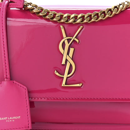 Saint Laurent Patent Small Monogram Sunset Bubblegum 8 of 9