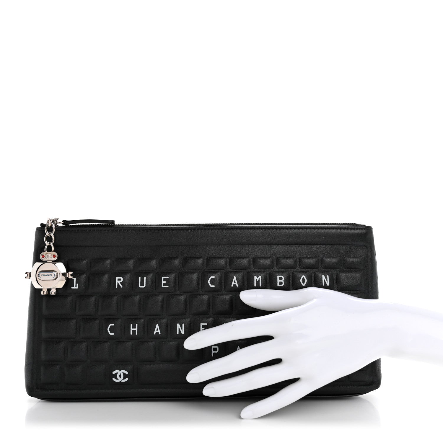 Chanel Metallic Calfskin Keyboard Pouch Black 1739986 – FASHIONPHILE