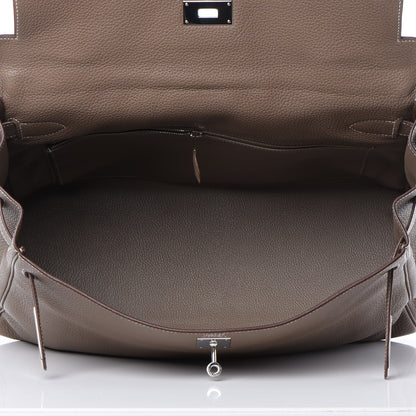 Hermes Taurillon Clemence Retourne Kelly 40 Etoupe 8 of 36