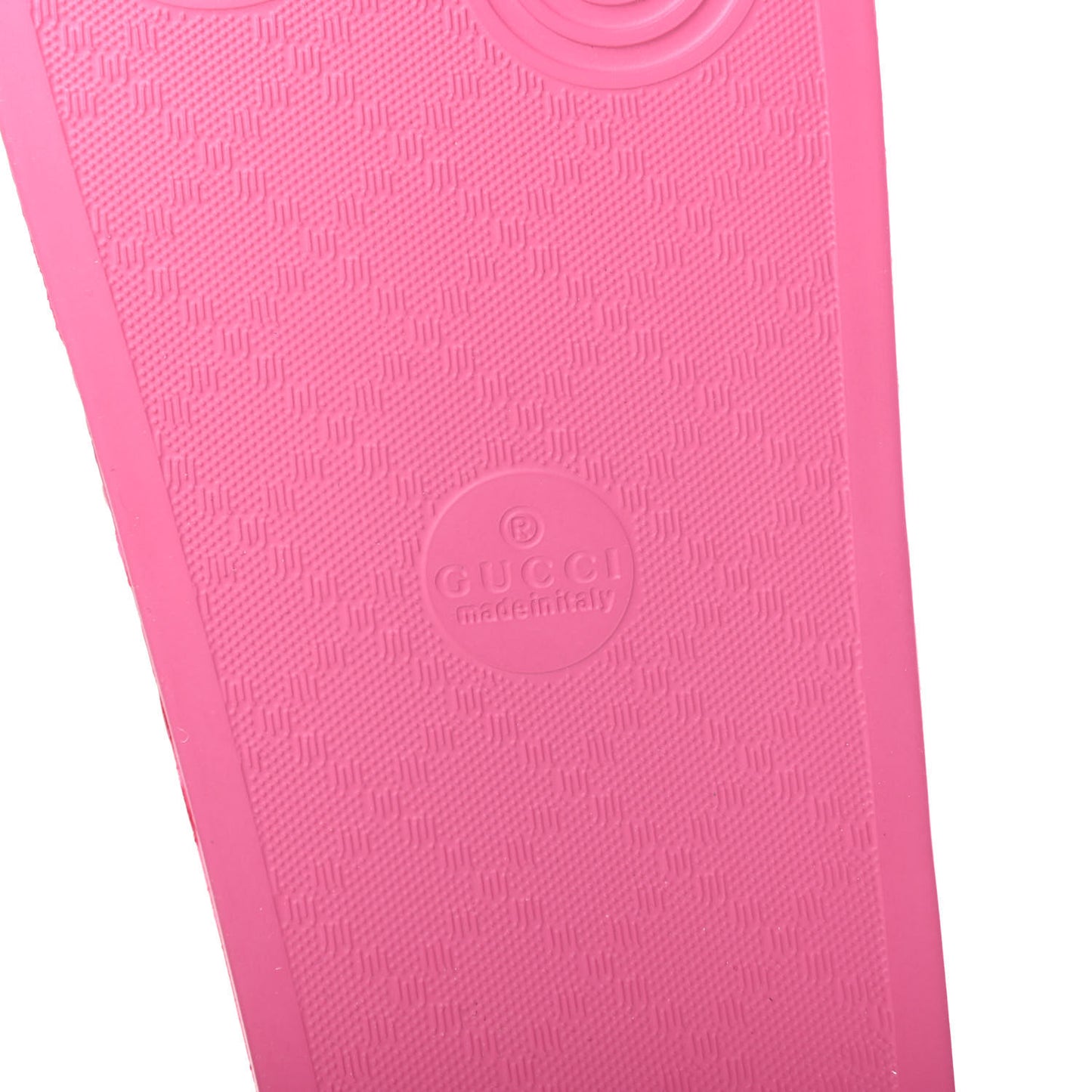 Rubber Logo Stamped Mens Slide Sandals 9 Fuchsia