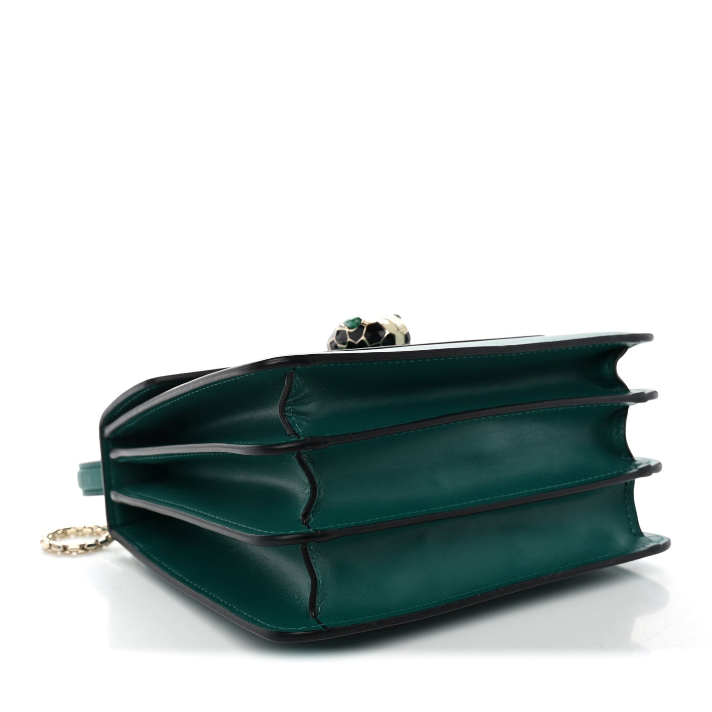 Calfskin Serpenti Forever Top Handle Emerald Green
