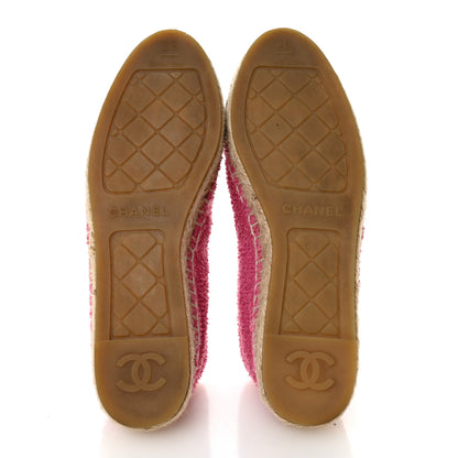 Chanel Fabric Grosgrain CC Espadrilles 38 Dark Pink Black 6 of 10